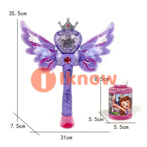 I know Bubble magic wand vibrato net red Frozen electric sound and light music automatically out of bubble toys