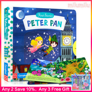 First Stories PETER PAN BUSY Parent child interactive game pull cognitive childrens Board book