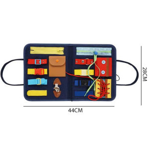 Kids Busy Board Buckle Montessori Toys Zip Button Lace Up Tool Toy Baby Training Essential Early Educational Sensory Board preschool Activity Book Toddlers Ntelligence Sensory Development Toys For Kids