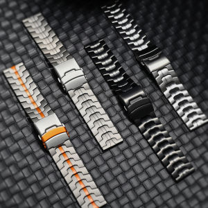 Luxury Titanium Orange Strap For Samsung Galaxy Watch Ultra 47mm Luxury Stainless Steel Bracelet Metal for Samsung Galaxy Watch 7 Ultra 7 FE 40mm 44mm