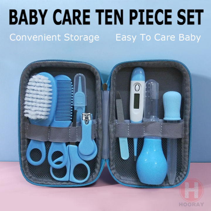 【Melody】 10Pcs/Set Baby Health Care Set Newborn Baby Grooming Kit Cutter  Nail Care Set #BK0053# Lazada PH