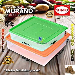 ( BISA COD ) PROMO Shinpo Murano SIP 307 S / SIP 307 L / Kotak Kue Plastik Polos / Kotak Makan / Food Storage / Tempat Kue - 3.5L / 6.5L