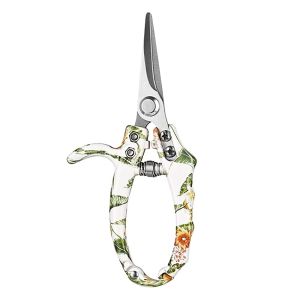 YRUQYS SK5/Stainless Steel Pruning Shears Floral Pattern Non-slip Handle Branch Cutter Convenient Thickened Horticulture Secateurs Garden