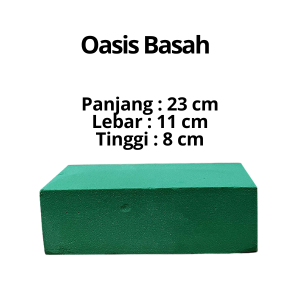 1 Dus Isi 4 pcs Busa Bunga Oasis Basah / Wet Floral Foam Sterofoam Gabus Buket
