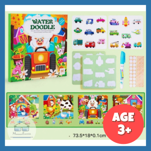 (Farm Animals) Water Doodle Painting Book with Magic Pen Children Books Kid Toy Art Craft Kids Gift Present