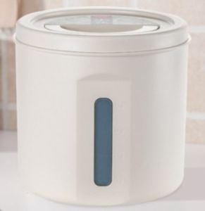 Thùng gạo chống ẩm nhựa tròn 5kg 10kg phong cách Bắc Âu cao cấp hộp ngũ cốc đồ khô kín khít. Hộp đựng gạo ngũ cốc đồ khô thông minh hộp đựng hạt cho mèo