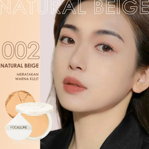 FOCALLURE Natural Oil-control Pressed Powder Stay-Matte Bedak Padat