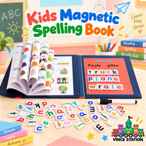Buku Ejaan Magnetik Prasekolah Magnetic Spelling Books Preschool Kids Early Learning Education Board