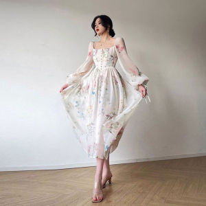 Dress Flower Rain In the Forest French Floral First lLove floral dress M649