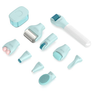 Newest Bio roller G10 derma roller 10 in 1 micro needle hair regrowth ice roller cold compress for face eye body lip massage roller clean face 720pins 27pins 0.5mm jade roller facial lift manual