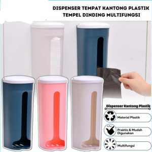 Dispenser tempat plastik -007 tempat kantong kresek sampah tempel dinding