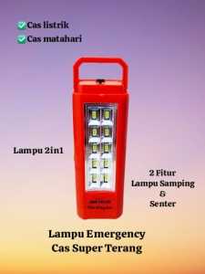Lampu Senter Emergency / Lampu Emergency Senter / Lampu Super Led Emergency Led SMD / Cas Charger Rechargeable