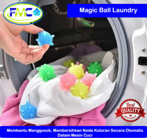 Bola Laundry Ball Karet Mesin Cuci Magic Model Landak Pembersih Noda Penggosok Pakaian Baju Celana Praktis Murah Aman Anti Kusut