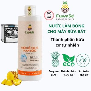 Nước làm bóng fuwa3e 500ml dùng cho Máy rửa bátnước hỗ trợ xả máy 100% tự nhiênGel rửa chén cho máy rửa bát fuwa3e