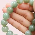 Natural Type A Jadeite Bead Bracelet – 16-Piece 13.88mm Beads, QIC Certified, Timeless Luxury (bracelet42). 