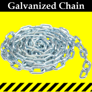 TwinjeanIII 5 Meters Kadena Galvanized Steel Chain 6-8-10-12mm Kadina Lifting Chain Ideal for Lifting/Pulling