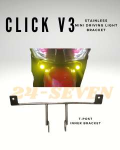 CLICK V3 Mini Driving Light Bracket Stainless Tube Type Outer Bracket with bolts HEAVY DUTY