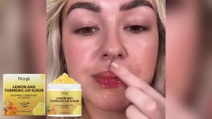 Hoygi Turmeric Lemon Lip Scrub Moisturizing Lip Dry Exfoliating Hydrating Moisturizing Care Cream
