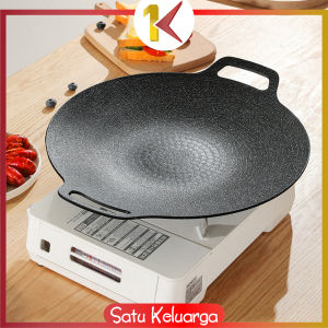 SK-C1211 Wajan Panggangan Grill Pan 34 CM Anti Lengket Alat Pemanggang BBQ Korea Datar / Wajan