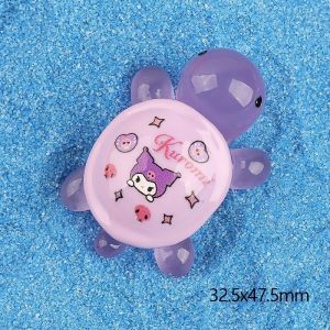 New Hot Selling Sanrio Series Luminous Turtle MyMelody Kuromi Cinnamoroll Anime Animal Miniature Resin Desktop Decoration Boys and Girls Birthday Gifts