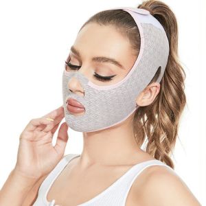 EXCES Day and Night Breathable Women Face  V Line Face Shaper Sleep Bandage Face Support Tools Reduce Double Chin Cheek Lift Up Band Anti Wrinkle Strap Face Lift Facial Slimming Bandage