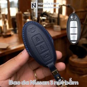 Bao Da Chìa Khoá Ô Tô Nissan NIS-A3 Cho Xe Xtrail Teana Kicks Terra  Navara Sunny Almera Bao Da Ép Form Da Bò Thật