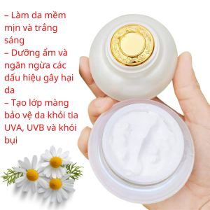 Kem dưỡng Trắng Da Ngọc Trai Giúp nuôi dưỡng làn da trắng sáng không tì vết mịn màng khoẻ mạnh từ sâu bên trong giữ ẩm mềm mại săn chắc đàn hồi tốt bổ sung dưỡng chất hình thành Collagen