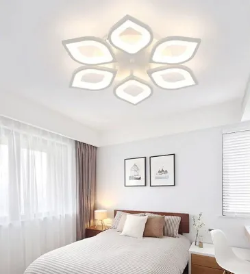 Đèn ốp trần phòng khách đèn mâm áp trần mica 3 chế độ sáng độ bền cao ánh sáng chuẩn