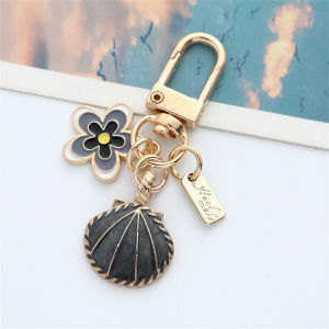 Vỏ kim loại Keychain hình hoa nhỏ tag thiết kế Keychain Tai nghe/đồ trang trí túi cô gái phong cách dễ thương Keychain