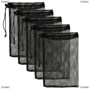 [COD] FUSHI0 Mesh Stuff Sack Durable Nylon Drawstring Laundry Bag Rinsing Beach Toys Travel