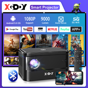 XGODY A40 Android Smart Projector 1080P HD 2.7" LCD Screen 9000 Lumens Portable Projector for Home Theater Support Wireless Wifi Display Bluetooth Free Shipping