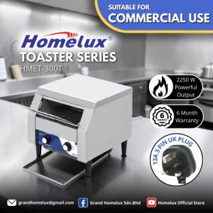 Homelux Commercial Electric Conveyor Toaster Bread Food Equipment HMET-300T