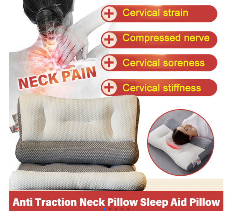 GiiMall Anti Traction Neck Pillow Sleep Aid Pillow spine massage pillow
