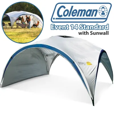 (READY STOCK) Coleman Event 14 Standard Gazebo Shade Sun Shelter Dome Canopy Tent With Side Wall. Suitable for beach party