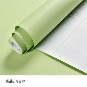 SUPERMAX light green COLOR Wallpaper 10M by 45CM PVC Self adhesive Waterproof Wallpaper Fabric Safety Home Decor Wall covering For Living Rome