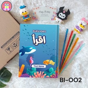 IQRO Custom Nama Hard Cover Soft Cover / IQRA QR code Gratis 176 Video Tutorial / IQRO Custom Berwarna / Hitam Putih