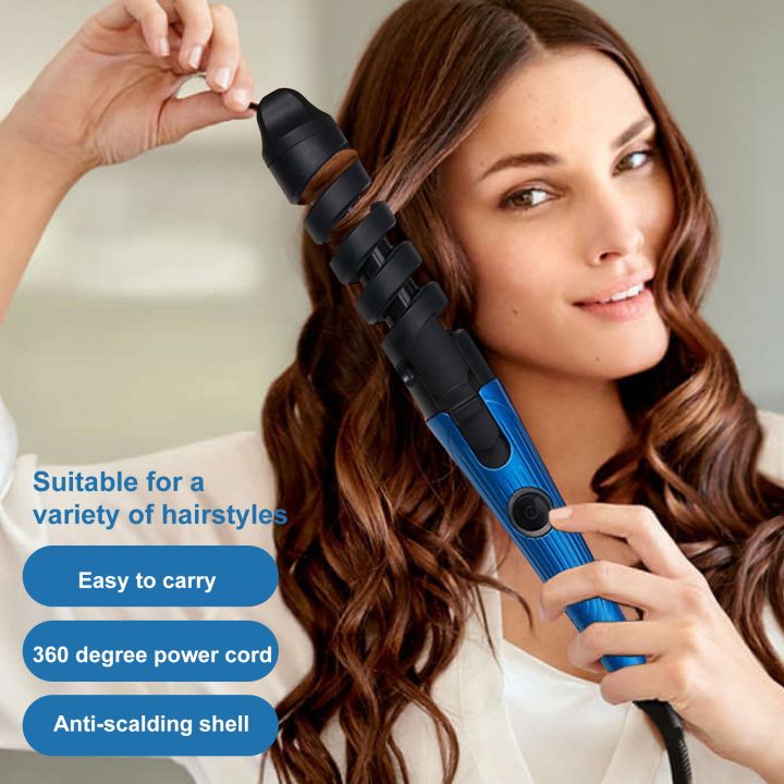 Electronic Hair Curler Women Curling Iron Fast Heating Portable Hair Curler for Frizz free Wavy Hair Automatic Egg Roll Curling Wand Styling Tool for Women us Plug Lazada Singapore