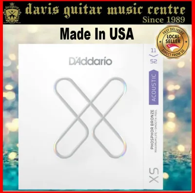 Daddario 11-52 Custom Light Coated Acoustic Guitar Strings XSAPB1152 Made In USA