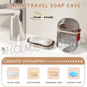 HOME+HOUND SHOP Travel Soap Case Portable Bar Soap Holder with Lid Travel Soap Container Leakproof Soap Case Soap Dishes for Traveling Bathroom Camping Gym