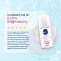 (kemasan baru) NIVEA Deodorant Extra Brightening Roll On - 25 ml / 50 ml. 