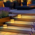 Lampu Solar Tangga Tahan Air LED Step Light Outdoor Waterproof Solar Powered For Garden Fence Deck Lighting. 