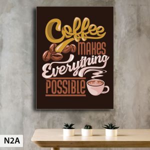 HIASAN DINDING WALL DECOR PAJANGAN POSTER DEKORASI KAMAR RUMAH COFFEE QUOTE CAFÉ