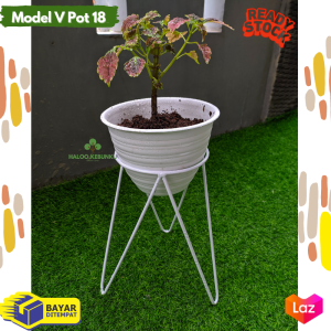 Standing Pot Rak Susun Besi Pot Bunga ukuran Pot 15 model V