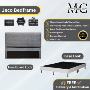 Mattress Concept Jeco Divan Bedframe Pet Friendly Fabric/FauxLeather/Fabric All Size Available