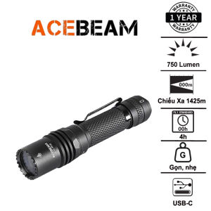 ACEBEAM W10 Pro – Đèn pin LEP chiếu siêu xa 1.425m sáng 750 lumen pin 21700 USB-C