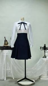 Fate/stay night My king saber Blue and white daily wear of Artoria cosplay Anime clothing