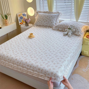 Dansunreve bông cao cấp tấm ga trải giường 800tc 100% bông hoa đầy đủ garterized bedsheet Tấm bọc vừa vặn duy nhất với đàn hồi Nữ Hoàng Vua cỡ đại vỏ gối Vỏ bọc nệm bảo vệ