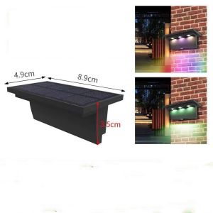 LED Solar Stair Light Path Outdoor Waterproof Wall Lamp Garden Terrace Guardrail Step Lightin Balcony Fence Solar Lights
