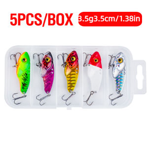 5pcs/boxed Metal Blade Bait VIB Casting Lure 5g 7g 10g 15g 20g Swimbait 3D Eyes Spoon Spinner Balancer Fishing Lure Hard Bait