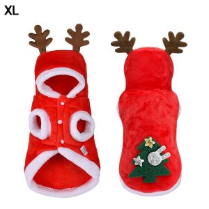 SZXBOGS Warm Puppy Outfit Santa Costume Pet Clothes Kitten Hoodie Cat Clothes Dog Clothes